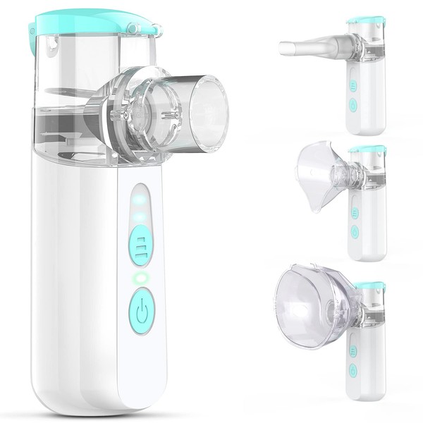 Inhaler Inhaler for Adults and Children - Rechargeable Simple Inhaler with Mouthpiece and Machine, Portable Silent Inhaler Baby Nebuliser for Respiratory Diseases