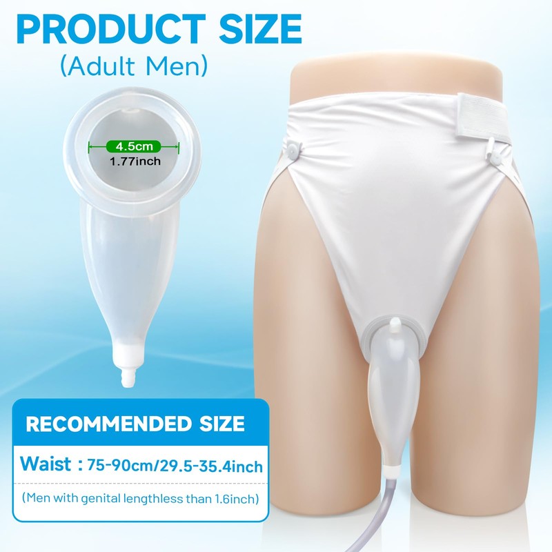 Catheter for Men, Urine Collection Bag for Elderly Men Male