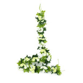 JUSTOYOU 2 Pack (15.8FT) Fake Rose Garland, Artificial Rose Vines Flowers Hanging Silk Rose Vine Wedding Home Backdrop Party Arch Arrangement Decoration