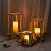Hushee 15 Set 45 Pcs Wooden Wedding Lantern Centerpiece Wooden