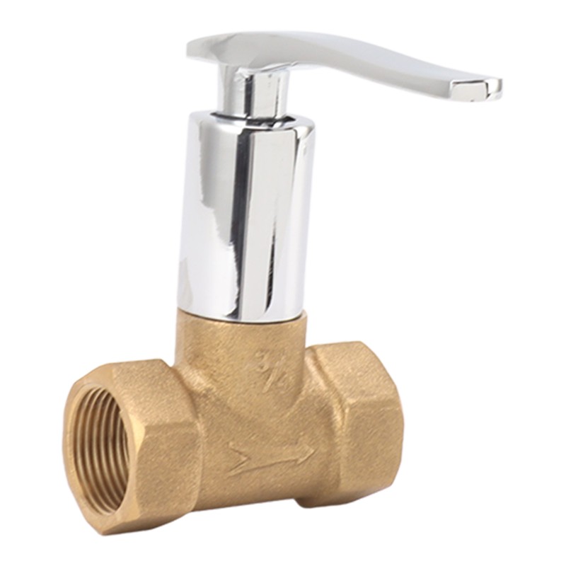 Water Stop Valve 3/4in Concealed Ceramic Brass Electroplated Water Valve