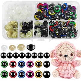 HavaCue Pack of 156 Safety Eyes for Crochet Animals, 8-12 mm Eyes for Crochet Animals, Colour Amigurumi Eyes, Safety Eyes for Crochet Animals with Washers for Teddy Eyes, Toys, DIY Crafts