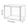 GUDEMAY Clear Stackable Plastic Storage Bins with Lid, Dustproof Display