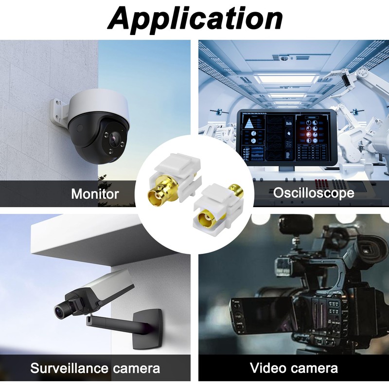XMSJSIY Keystone BNC Jack Female to Female Coupler Adapter BNC