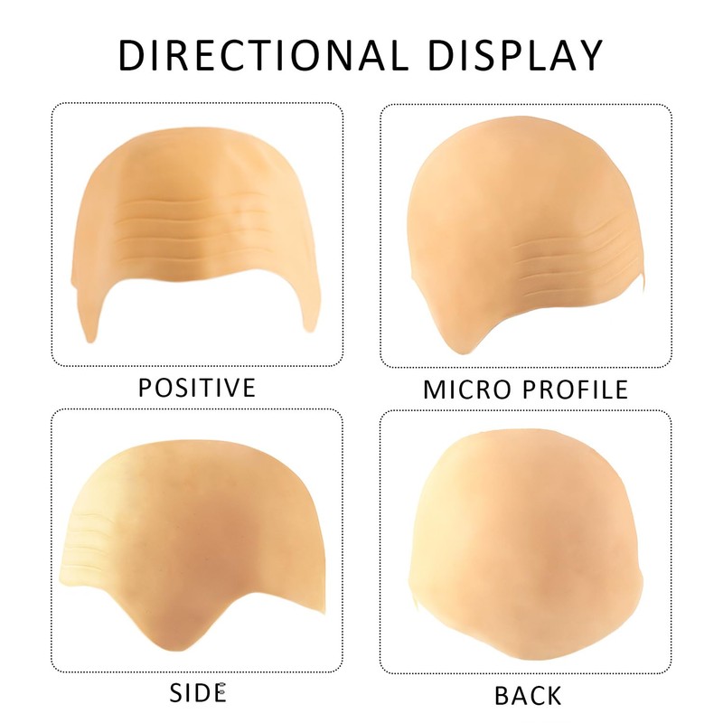 1 Piece Wig Cap, 3 Pieces Hairnet Boys Half Bald