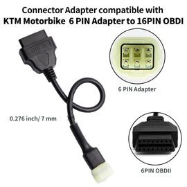 Wjelet Diagnostic Cable, OBD-II Engine System Diagnostic Tools, OBD II 6-Pin to 16-Pin,for Kawasaki Motorcycle Diagnostic Scanner Readers