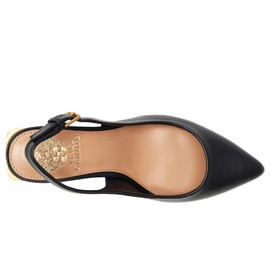 Vince Camuto Women's Hamden Buckle Slingback Pump, Black, 8.5