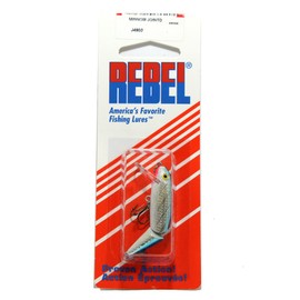 Rebel Saltwater Minnow Lures, Silver/Blue, 5.5-Inch