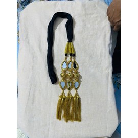 Women's Mirror Tassels Straight Hair Style Patiala Shahi Paranda/Parandi Traditional Hair Accessory Braid Tassles/Hair Extension/Choti For wedding