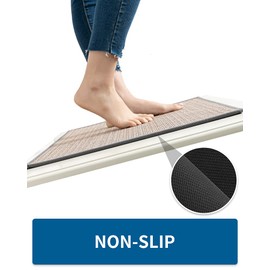 Kitchen Rugs and Mats Non Skid Washable, Absorbent Runner Rugs for Kitchen, front of Sink, Kitchen Mats for Floor (Grey, 20"x32")