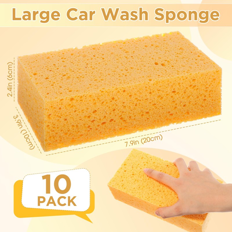 Mimorou 10 Pcs Large Sponge Bulk 7.9 x 3.9 x