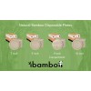 Ibambo Bamboo Disposable Paper Plates - Compostable Plate, PFAS Free