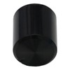 6mm Splined Hole Smooth Side Plain Black Control Knob Pack