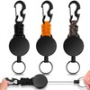 Selizo Extendable Key Ring, 3 Pieces Lanyard Extendable ID Card