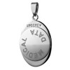 Infomedic Stainless Steel Pendant - Oval (inc. Chain)