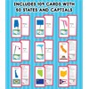 Carson Dellosa States and Capitals Flash Cards for Kids Ages