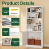 YILFANA Kitchen Pantry Cabinet, 55" Tall Metal Storage Cabinet with