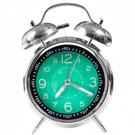 YYDS 大音量 爆音めざまし時計 振動 爆音 うるさい 絶対起きれる目覚まし時計 アナログ おしゃれ 絶対起きる 目覚ましどけい 大音量 子供 学生 可愛い アラームクロック ベル音 絶対に起きる目覚まし 起きられない人用 静音 連続秒針 電池別売 夜でも見える 睡眠の多い方 北欧風 寝室用及び装饰品 卓上用 4インチ グリーン