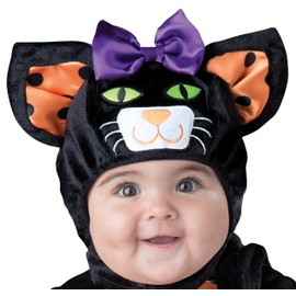 Fun World Unisex Baby Costumes Mini Meow Cat Infant-and-toddler-costumes, Black, S 6-12 Mos US
