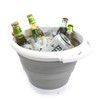 SAMMART 10L Collapsible Plastic Fishing Bucket - Foldable Round Tub