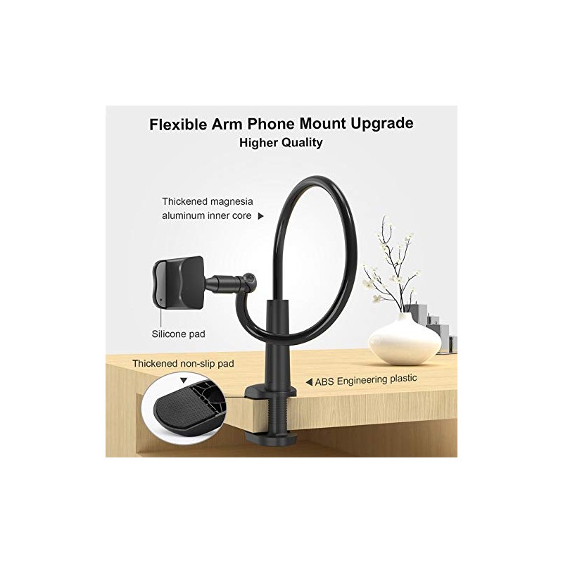 Soporte para Teléfono de Cama con Cuello de Cisne –