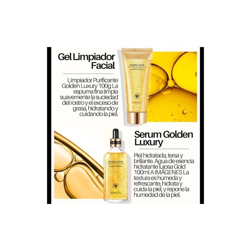 Kit de Cuidado Facial de Oro de 24k Golden Luxury