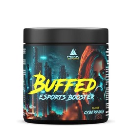 PEAK Buffed eSports Booster - 400 g Flavour Cyberpunch I 40 Servings I for Professional Gaming I Energy I Focus I Concentration I No Fat I No Sugar