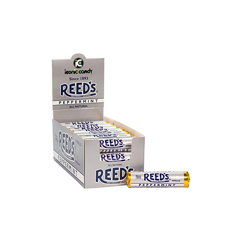 Reed’s Peppermint Candy Rolls | Traditional Peppermint Hard Candy |
