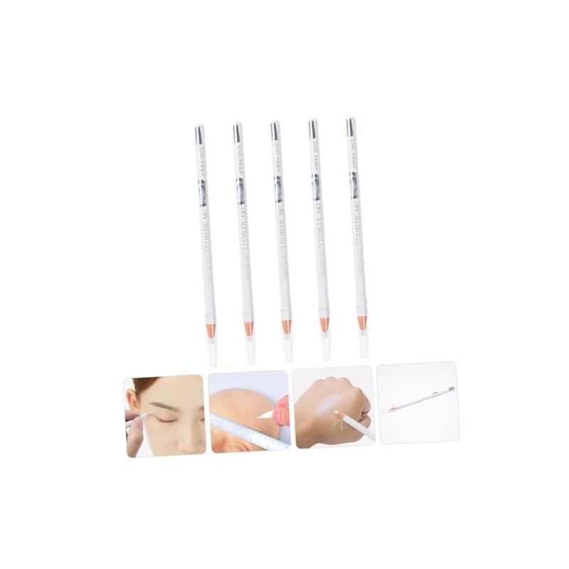 5 Lápices De Cejas Blancos Para Mujer Waterproof Eyebrow Pen