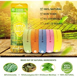 Pulseras Naturales Repelentes – Pack de 5 | Para Niños y Adultos | Uso en Interiores y Exteriores | Ideal para Jardín, Picnic, Camping o Patio