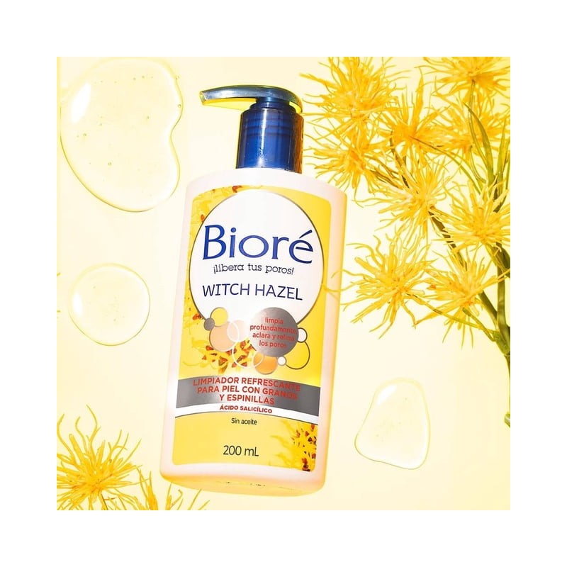 Limpiador refrescante Bioré witch hazel para piel con granos y