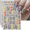Christmas Nail Stickers 5D Embossed Nail Decals DIY Self Adhesive