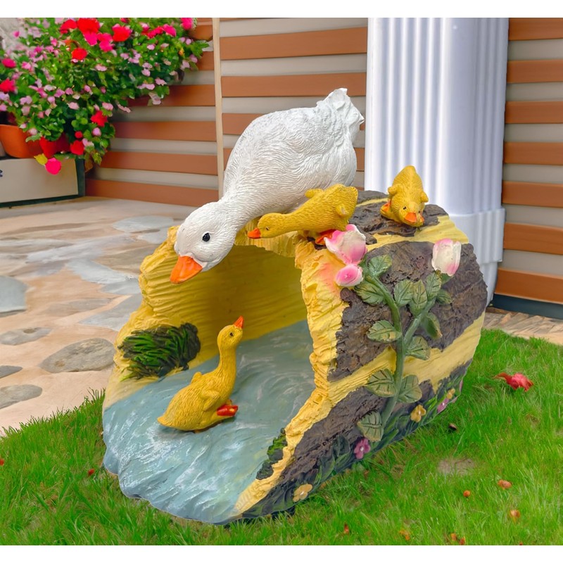 Euiroet Eco-Friendly Duck Statue - Outdoor Decor Sculpture, Garden Animal