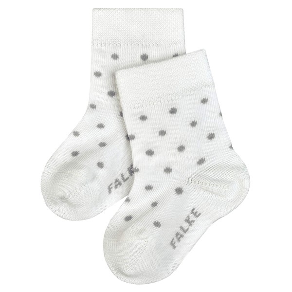 FALKE Little Dot B SO coton motif fantaisie 1 paire, Chaussettes Mixte bébé, Blanc (Off-White 2040), 74-80