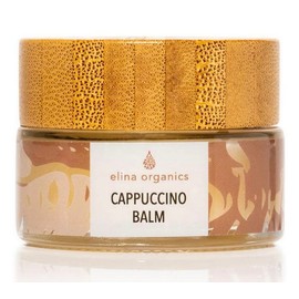 Elina Organics Cappuccino Balm .5oz – Natural Lip, Eye & Face Moisturizer for Dry Skin – Coffee-Infused Shea Butter Balm with Aloe Vera & Vitamin E – Anti-Aging, Hydrating & Protective Skincare