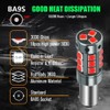 2pcs AC/DC 9-36V H21W LED Bulbs Red,Error Free BAY9S 64136