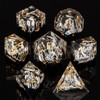 KERWELLSI Snow Mountain Resin DND Dice Set D&D with Gift