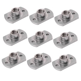 Mobestech 1 Pack of 15 Stainless Steel Wheel Nuts M8 Nut M8 Welded Nut Screw Welded Insert Round Socket Nuts Made of Silver