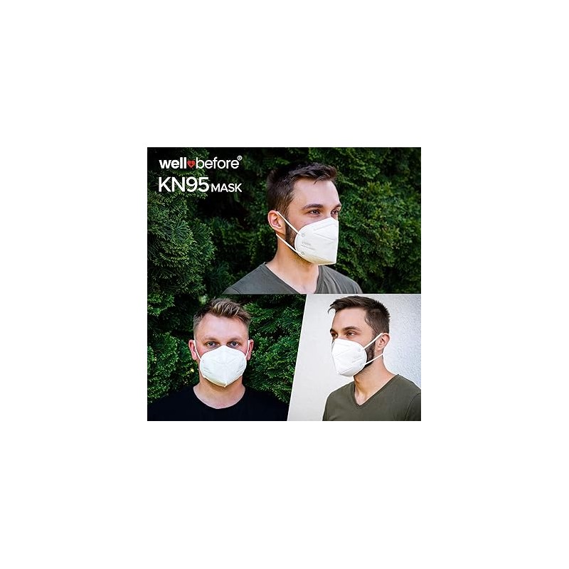 KN95 Disposable Face Mask | Individually Wrapped Mask with Adjustable