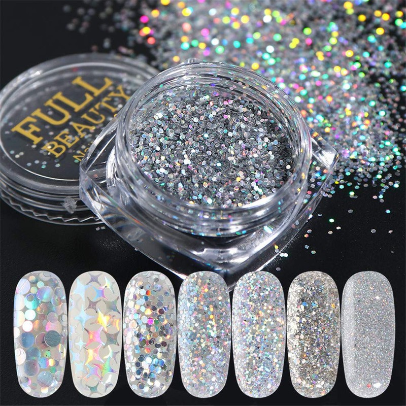 8 box set laser holo glitter glitter parts powder nail