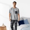 Tshyfiper Mens Pajamas Set Man 3Pcs Plaid Pjs Sets Short