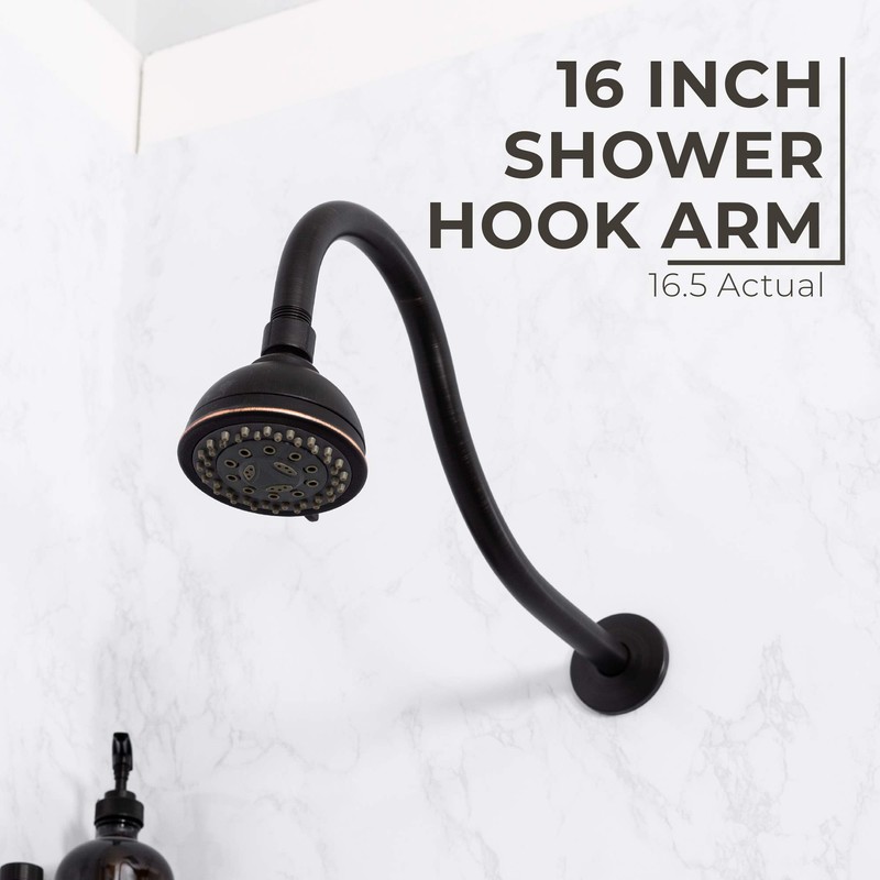 Shower Head Extension Arm by JS Jackson Supplies, 16 inch