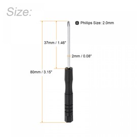 sourcing map Mini Phillips Screwdriver 2.0 mm Phillips Head for Watch Glasses Metal Repair Pack of 10