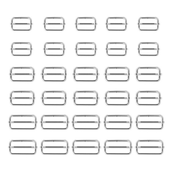 Pack of 30 Metal Buckles 3 Sizes 38 mm 32