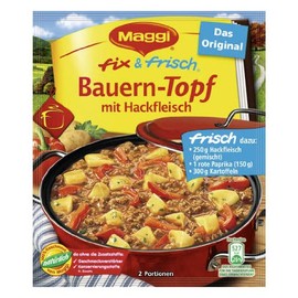 MAGGI fix & fresh farmer stew with ground beef (Bauern-Topf mit Hackfleisch) (Pack of 4)