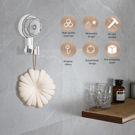 TBRFP Pack of 6 Suction Cup Hooks without Drilling, Suction Cup Hooks Strong, Max 5 kg, Suction Hooks Extra Strong Reusable, Suction Cups Hooks Transparent, Suction Cups for Bathroom, Kitchen, Office,