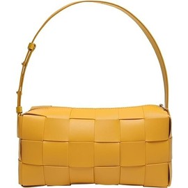 pnkmonkey Woven Hobo Bag Handmade Womens Shoulder Handbag Leather Yellow