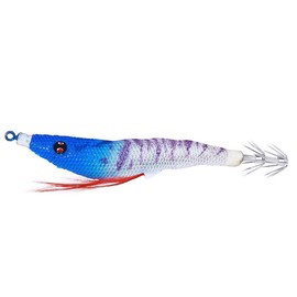 FOLANDO 10.7cm Fishing Lures Squid Octopus Shrimp Baits, Fishing Lure Glow Squid Jigs Luminous Squid Jig Shrimp Lure Artificial Shrimp Kit 6.5g 1# SJ049