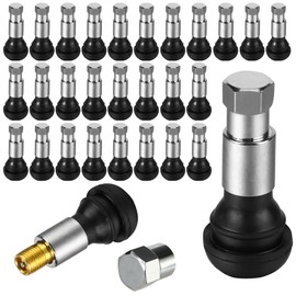 Pack of 36 Rubber Valves TR413, Tyre Valve Black Car Rubber Valve Tyre Car Valve Rubber Valve Rims Valves Snap-in Rubber Valves Universal