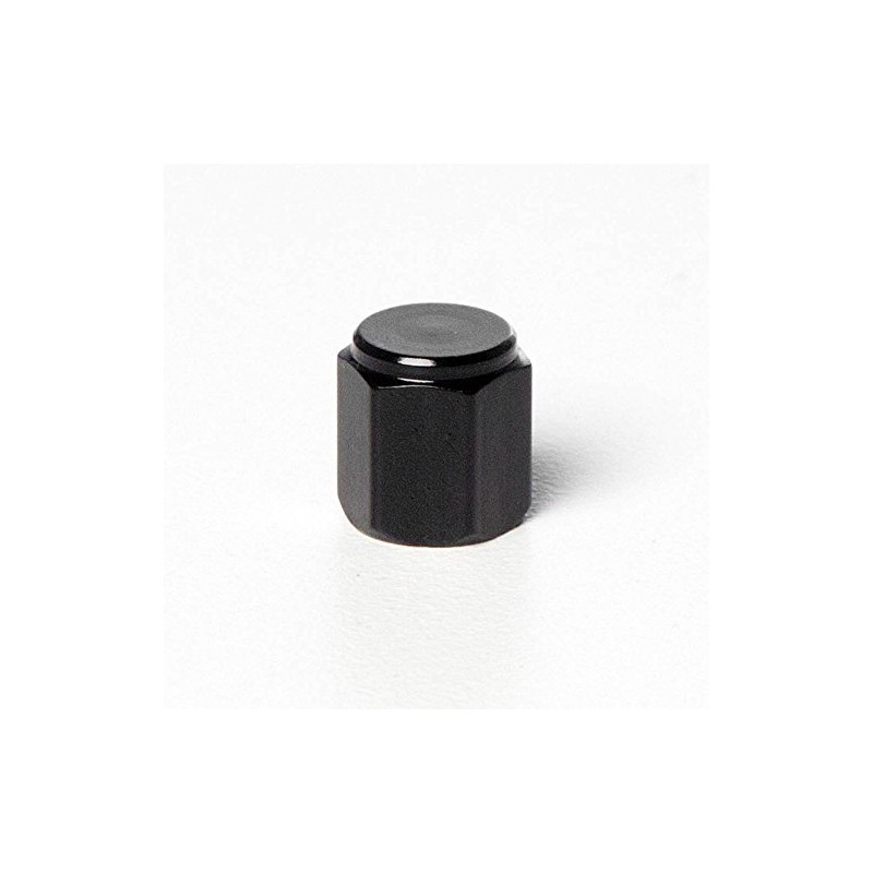 Circuit Performance Tapones de válvula de aluminio negro serie VC5